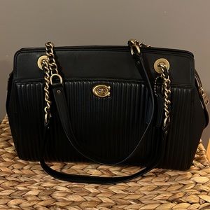 Coach Quilted Parker Black